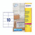 CW Office Avery Wprf Ship Lbl 99.1X57MM PK250, weatherproof parcel labels shown on packaging with label design and size details.