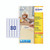 CW Office Avery Remv Lsr Lbls WHT 80L/SHT BX25, multipurpose removable labels on a sheet for temporary labeling, white background with blue border and the number 80 in large font.
