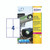 CW Office Avery Hdut Label WHT 4/SH White PK80, image of a pack of heavy-duty white polyester labels for indoor and outdoor use with the dimensions and quantity specified on the packaging.