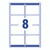 Avery Lsr Add Lbls WHT 8L/SHT BX 100