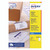 CW Office Avery Inkjet Address Labels, two sheets of smudge-free printable address labels with yellow backing and blue text, suitable for inkjet printers.