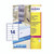 Product CW Office Avery Clear Address Labels, transparent and virtually disappear when applied, 14 labels per sheet, 25 sheets per box.