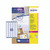 Product CW Office Avery Mini Labels White 65L/SH Lsr Box 25, a pack of white address labels with 65 labels per sheet for professional labeling and organization.