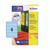 CW Office Avery Lsr Lvr Arc Spne Lbls Asd BX20, a box of Avery lever arch filing labels with assorted opaque colors for organization and filing.