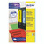 Product CW Office Avery Lsr Lvr Arc Spne Lbls Asd BX20, set of assorted opaque lever arch filing labels in yellow, blue, and orange for organization and filing.