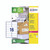 CW Office Avery Recycled Labels, sheet of 16 self-adhesive address labels measuring 99.1 x 33.9 mm, made from 100% recycled paper, designed for eco-friendly mailing and packaging.