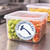 CW Office Food Label Contains Celery PK1000, clear plastic container filled with diced celery and other vegetables for food preparation.