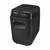 Fellowes Automax 200C Cross-Cut Shredder, black paper shredder machine with controls and transparent window for shredded paper, ideal for office use.