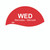 CW Office Food Rotation Label Wednesday PK3500, red and white food rotation label indicating the day Wednesday in multiple languages.