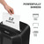 CW Office Fellowes Powershred LX85 Cross-Cut Paper Shredder, black office shredder shredding 12 sheets of paper