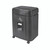 CW Office Q-Connect Q120 Cross Cut Shredder, black office paper shredder with transparent window and wheel casters for easy mobility.
