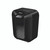 CW Office Fellowes Powershred LX45 Cc Shredder, Compact black paper shredder with a transparent window for shred waste viewing.