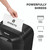 CW Office Fellowes Powershred LX45 CC Shredder, black paper shredder shredding 8 sheets of paper.
