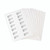 CW Office Q-Connect Multipurpose Labels PK100, sheet of white adhesive labels with printed text, ideal for office and organizational use.