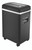 CW Office Q-Connect Q8MICRO Micro Cut Shredder, black and grey office paper shredder with a compact design and handle for easy mobility.