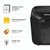 CW Office Fellowes Powershred LX25 Ccut Shredder, modern black paper shredder with shredded paper inside.