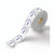 CW Office Food Label Contains Lupin PK1000, roll of circular labels with blue text and a lupin flower illustration on a white background.