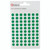 CW Office Blick Coloured Labels 8MM Green PK9800, sheet of small green self-adhesive labels for office organization and labeling.