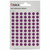 Product CW Office Blick Colored Labels 8MM Purple PK9800, sheet of small, round purple self-adhesive labels for organizational and labeling purposes.