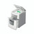 Product CW Office Leitz Iq Autofeed Cross-Cut P-4 Shredder, modern office shredder with open paper feed and shredded paper collection tray.