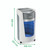 CW Office Leitz Optimax P-5 Shredder White, office paper shredder with blue transparent waste bin and control panel on top.