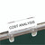 CW Office Elba Suspension File Tabs Rigid P50, clear plastic file tab with 'COST ANALYSIS' label attached to a filing system.