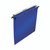 CW Office Elba Susp File FSC P PP BLU PK25, blue suspension file folder with black hooks and tab for organizing documents.