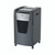 CW Office Rexel Momentum Extra XP422+ Shredder, a gray and black office paper shredder with wheels for mobility.