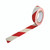 CW Office Vinyl Hazard Tape White/Red PK24, roll of safety hazard warning tape with white and red diagonal stripes.
