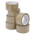 CW Office Packaging Tape Buff 48MMX66M PK6, beige packing tape rolls stacked together with adhesive strips visible.