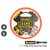 CW Office Duct High Visibility Orange 25MX48MM, image of a roll of high visibility orange duct tape with packaging labels highlighting its features including UV resistance and waterproof qualities.