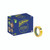 Sellotape Golden Tape 24MMX66M PK12, yellow adhesive sticky tape with blue stripes, shown next to its packaging box.