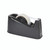 CW Office Rapesco Germ-Savvy 500HD Tp Disp BLK, black desktop tape dispenser with clear tape roll.