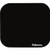 Various Premium Mousepad - Black, sleek black mousepad with rounded corners and the Fellowes logo at the bottom right.