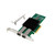 Various Broadcom BCM57412 alternative 82599 NIC PCIe 3.0 x8 Dual Port 10GbE SFP+ network interface card, with heatsink and PCIe connector.