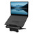 Various Fellowes Laptop Stand for Desk, black adjustable portable laptop riser with 12 height adjustments, suitable for laptops up to 14 inches and 4kg weight, designed for home and office use.