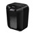 Various Fellowes Paper Shredder LX50 9 Sheet Cross Cut Shredder with 17 Litre Bin High Security P4 Black, black office shredder with transparent window, designed for secure document disposal.