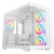 CW Office DeepCool CG530U 4F WH Case, White mid-tower PC case with a tempered glass side panel and four colorful RGB fans