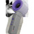 CW Office Verbatim Cool 'n' Go Aqua Breeze Handheld Fan, compact gray and lavender portable fan with a circular digital display and control buttons, shown at an angle