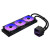 CW Office ASRock Pro 360 ARGB AIO Liquid CPU Cooler, 360mm radiator with three purple-lit 120mm PWM fans, connected by black tubing to an RGB pump block