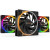 CW Office be quiet! Light Wings PWM High Speed Addressable RGB Fan Pack, three black PC case fans shown together with colorful addressable RGB lighting around the fan frames.