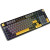 CW Office Marvo Titan 98 KG986W Wireless Mechanical Gaming Keyboard, compact black keyboard with colorful RGB backlighting and yellow accent keycaps shown at an angle
