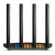 CW Office TP-Link Archer C6 AC1200 Dual-Band Wi-Fi Router, rear view with four upright antennas, a blue WAN port, four yellow Ethernet ports, and power and reset connections.