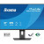 CW Office iiyama PROLITE XB2797HSN-B1 27 inch IPS Monitor, front view of a 27-inch iiyama ProLite display with a blue screen, slim black bezel, adjustable stand, and 5-year warranty badge