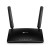 CW Office TP-Link Archer MR200 AC750 Wireless Dual Band 4G LTE Router, black router with two upright antennas and front status indicator lights on a white background