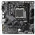 CW Office Gigabyte A620M S2H AMD AM5 Socket Motherboard, top-down view of a black Micro-ATX motherboard with an AM5 CPU socket, memory slots, expansion slots, and rear I/O ports