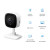 CW Office TP-Link Tapo C110 Home Security Wi-Fi Camera, white indoor security camera shown with feature icons for motion detection, sound and light alarm, night vision, 3MP ultra-high-definition video, microSD local storage (card not included), and privacy mode.