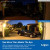 CW Office TP-Link Tapo C120 Indoor/Outdoor Home Security Wi-Fi Camera, comparison showing a dark standard night-vision view and a brighter, color-rich Tapo Starlight view of a driveway and parked car
