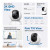 CW Office TP-Link Tapo C220 Pan/Tilt AI Home Security Wi-Fi Camera, product feature infographic showing the camera with 2K QHD video, smart AI detection, 360° pan and 114° tilt, customizable motion detection zones, and motion tracking.