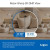 CW Office TP-Link Tapo C220 Pan/Tilt AI Home Security Wi-Fi Camera, promotional graphic highlighting razor-sharp 2K QHD view with a living room sofa shown in a circular detail comparison and Tapo branding